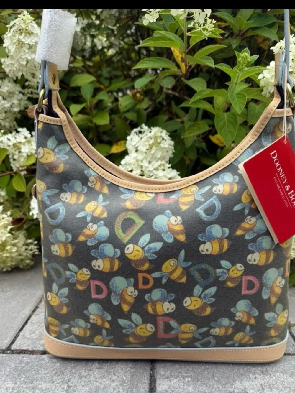 Dooney & Bourke NWT Vintage Bumble Bee Large Hobo Exclusive